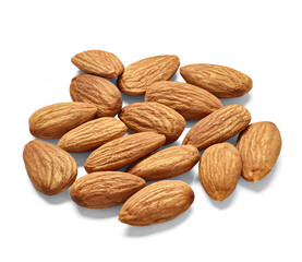 almond nut food healthy organic natural ingredient snack isolated seed brown fruit closeup, nutrition group