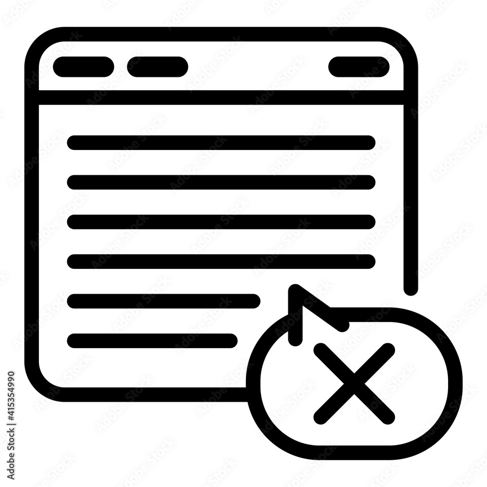 Poster dislike web page icon. outline dislike web page vector icon for web design isolated on white backgro