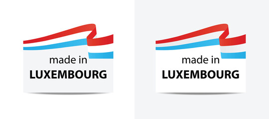 made in luxembourg vector stamp. bagge with luxembourg flag	
