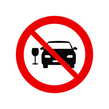 Don't drink and drive  icon. Prohibited drink while driving icon