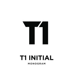 Obraz premium T1 initial logo icon design