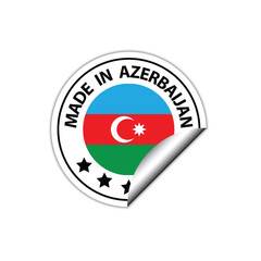 Fototapeta premium made in Azerbaijan vector stamp. badge with Azerbaijan flag 