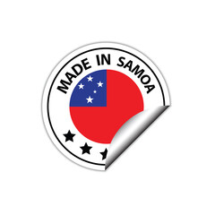 made in Samoa vector stamp. badge with Samoa flag	
