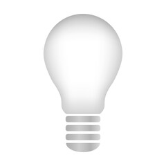 Light bulb vector icon. Realistic electric lamp icon. The symbol of idea, thinking, creativity. Icon for graphic design, interface. EPS.
