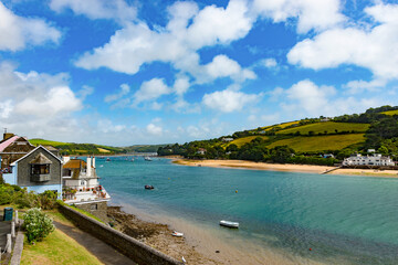 Salcombe Estuary looking North, South Devon, England