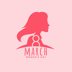 happy women's day poster design in flat style