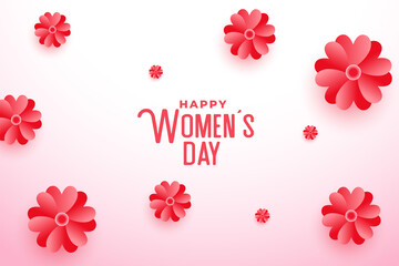 Naklejka premium happy women's day beautiful flower greeting design