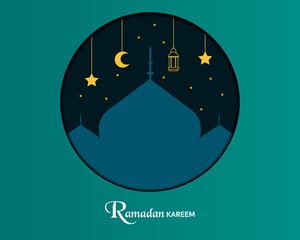 Ramadan Kareem Simple Card Background