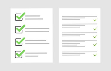 Fototapeta premium Checklist set, complete tasks. Premium quality. Modern flat design graphic elements. illustration.