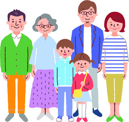 ３世代家族　集合