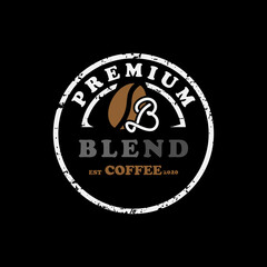 coffee Label Stamp Logo design vector