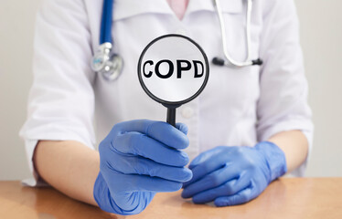 Acronym COPD. Lung chronic disease concept