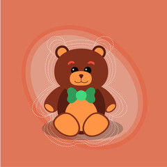 cute toy bear on a pleasant background