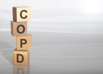 Acronym COPD. Lung chronic disease concept