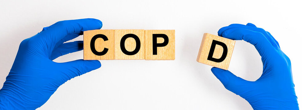 Acronym COPD. Lung chronic disease concept