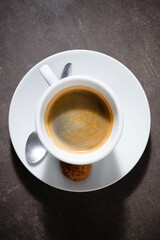 cup of coffee with cookie