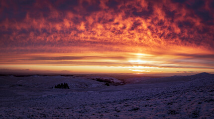 Sunrise,  Muirshiel Country Park, Renfrewshire, Scotland, Uk