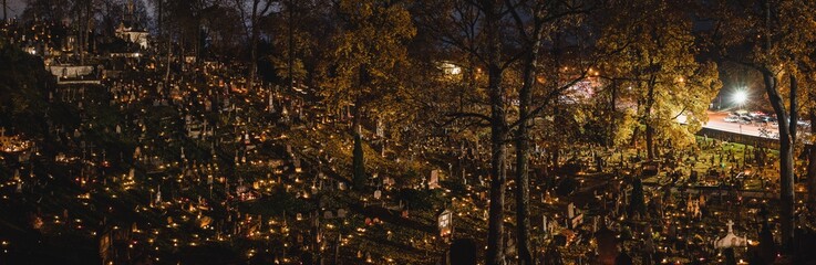 Rasos Cemetery (Lithuanian: Rasų kapinės, Polish: cmentarz Na Rossie w Wilnie) is the oldest and most famous cemetery in the city of Vilnius, Lithuania. All saint day, a lot of candles.