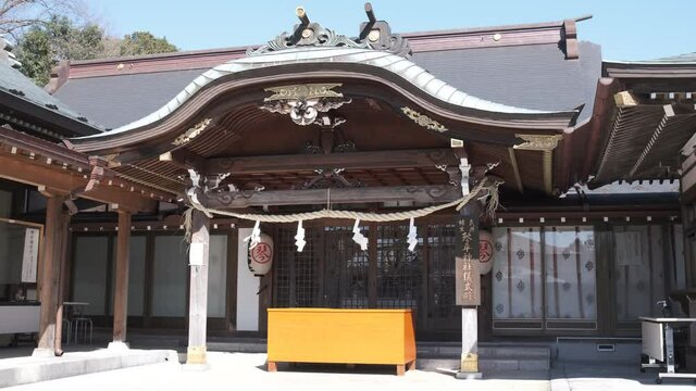 神社の神殿　琴平神社　4K