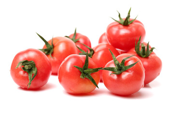 fresh tomatoes on white background 