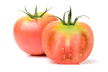 fresh tomato isolated on white background