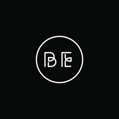 BE logo BE icon BE vector BE monogram BE letter BE minimalist BE triangle BE flat Unique modern flat abstract logo design  