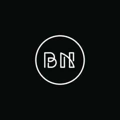 BN logo BN icon BN vector BN monogram BN letter BN minimalist BN triangle BN flat Unique modern flat abstract logo design  