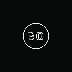 BO logo BO icon BO vector BO monogram BO letter BO minimalist BO triangle BO flat Unique modern flat abstract logo design  