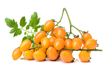 cherry tomatoes on white background 