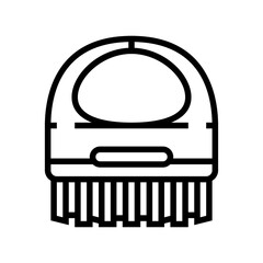 brush spa salon accessory line icon vector. brush spa salon accessory sign. isolated contour symbol black illustration