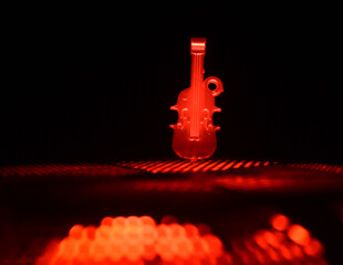 Plastic toy guitar background