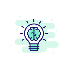 Smart Idea vector outline filled icon style illustrator . EPS 10 file 