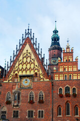 Fototapeta na wymiar town hall of Wroclaw, Poland