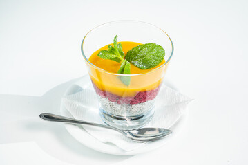 Coconut Milk Chia Pudding with fruits