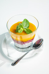 Coconut Milk Chia Pudding with fruits