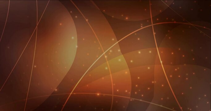 4K looping dark brown video footage with flat lines, dots. Colorful shining lines in moving abstract style. Clip for your commercials. 4096 x 2160, 30 fps.