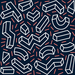 Decorative pattern for the background, tile, textiles, socks. It is assembled from modular parts. Vector. Seamless.