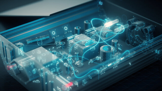 3d rendered illustration of the electronic inverter. High quality 3d illustration