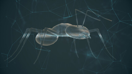 3d Ant Scan Hologram. High quality photo