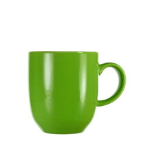 Green Empty coffee cup or coffee mug isolated on white background