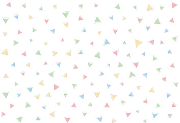 Simple light geometrical seamless pattern with small color triangles.