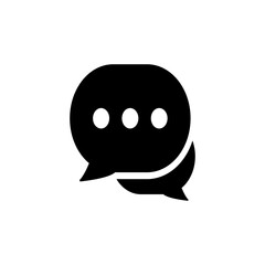 Talk bubble speech icon. With three circle. design elements. Chat online symbol template. Design vector icon.