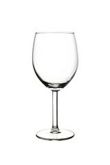 Empty wine glass isolated on white background.