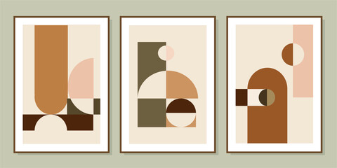 Set of creative minimalist hand drawn illustrations for wall decoration, postcard or brochure cover design. Hand draw vector design elements. Vector EPS10.