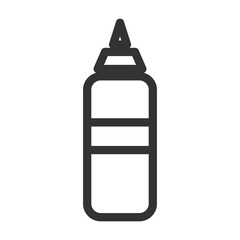 Jar for mustard, ketchup, spices. Simple food icon in trendy line style isolated on white background for web apps and mobile concept. Vector Illustration