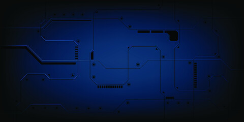 Abstract futuristic blue iron tech architecture hi tech digital technology background.Vector illustrations. © Alleachday
