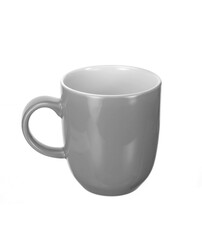 Gray Empty coffee cup or coffee mug isolated on white background