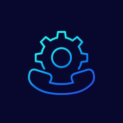 call settings linear icon for web