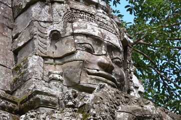 SCULPTURE DU BOUDDHA TEMPLE TA SOM SITE ARCH&Eacute;OLOGIQUE D'ANGKOR