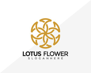 Geometric Lotus Flower Logo Design. Creative Idea logos designs Vector illustration template